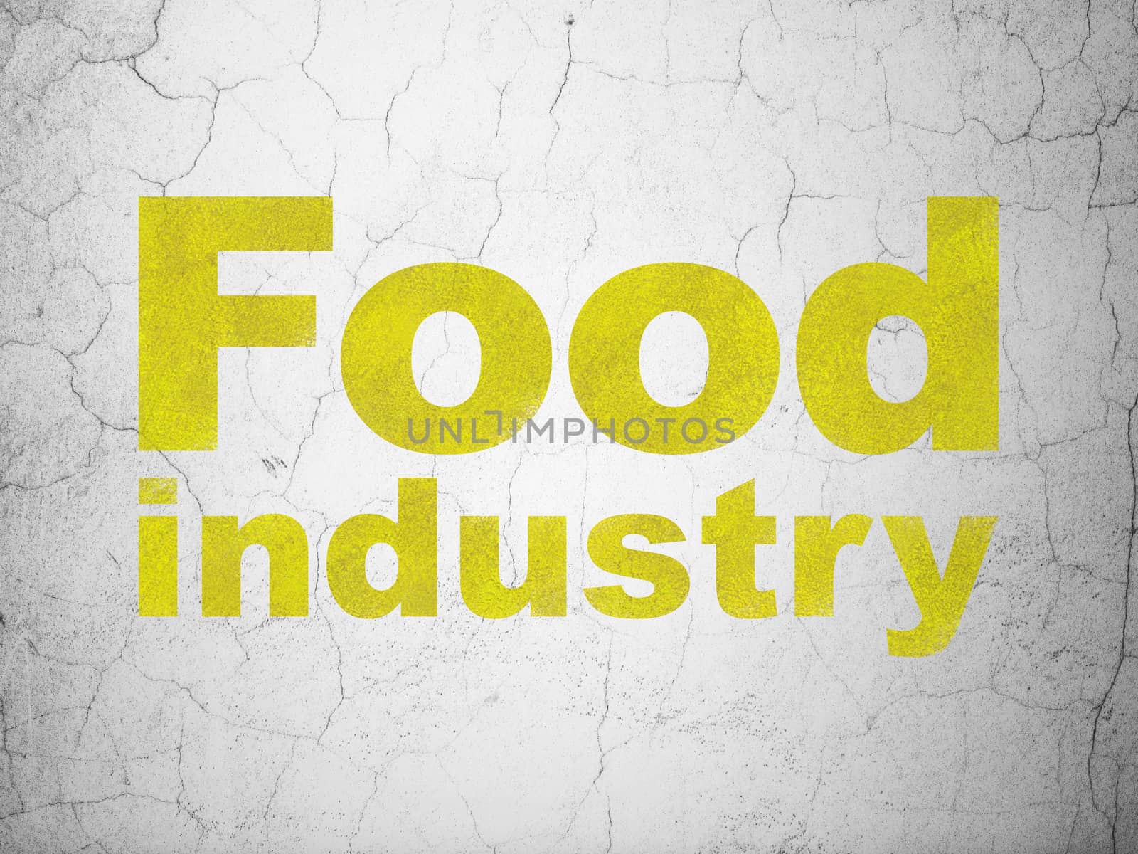 Manufacuring concept: Food Industry on wall background by maxkabakov