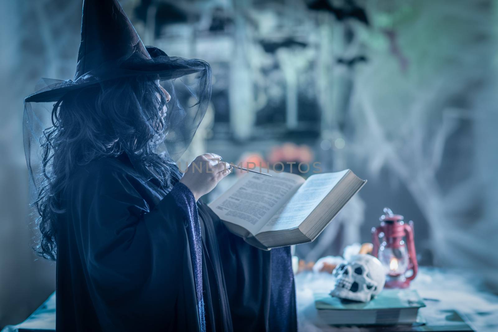 Witch With Magic Book  by MilanMarkovic78