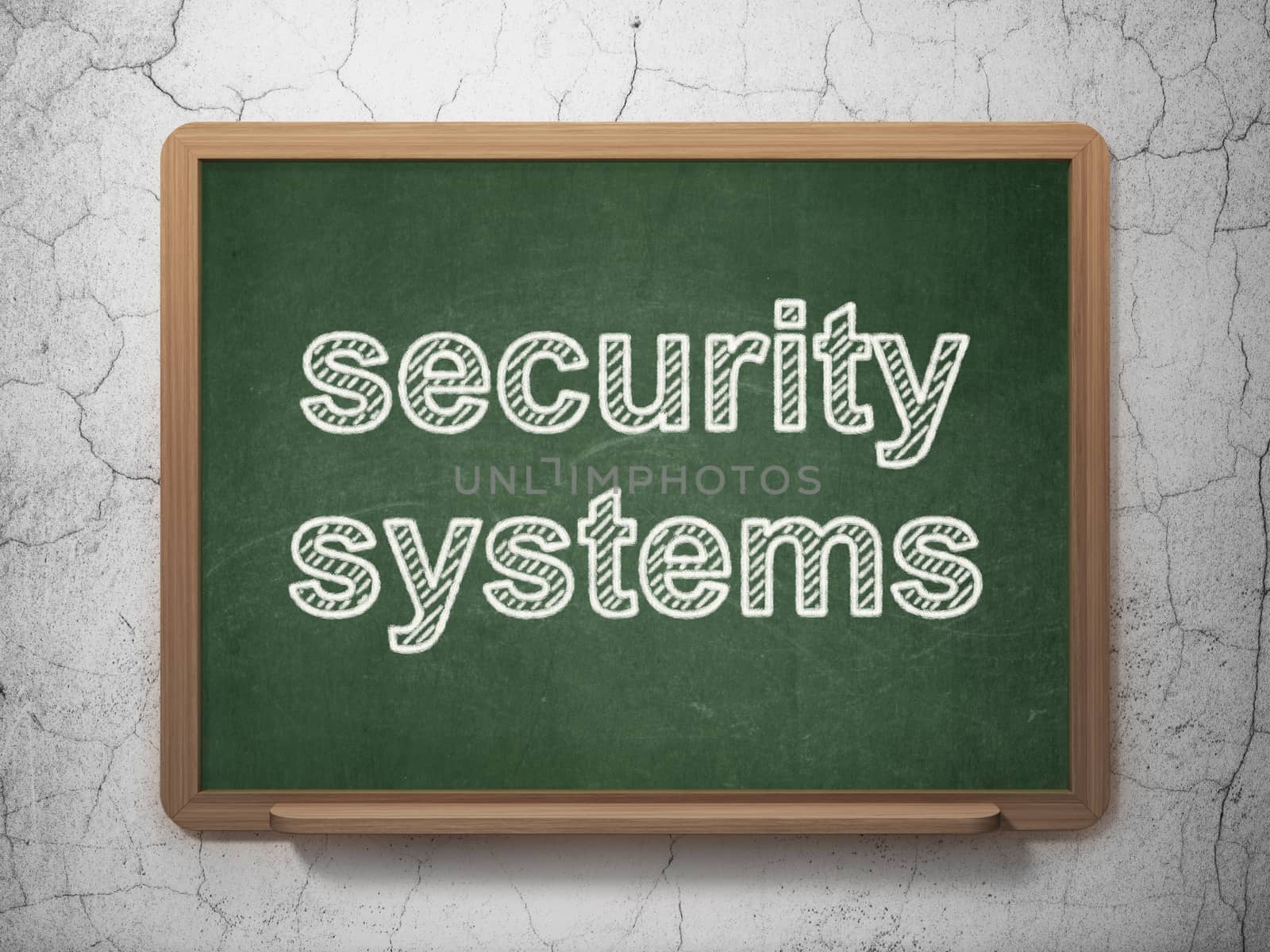 Security concept: Security Systems on chalkboard background by maxkabakov