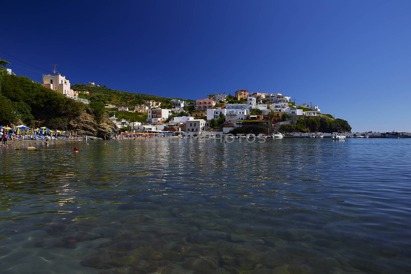 Beach view at Bali village, the Crete Island, Greece