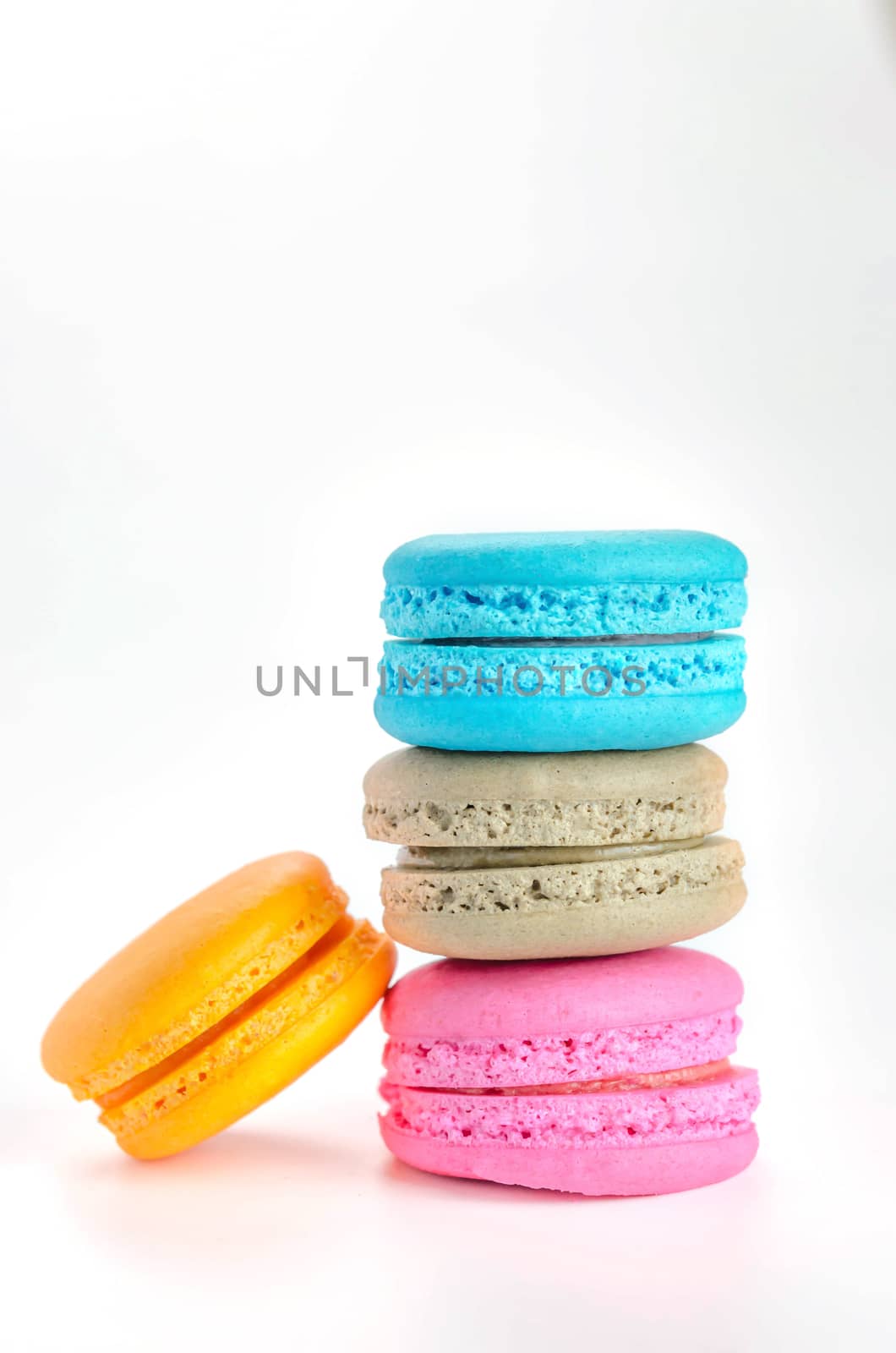 Colorful macaroon dessert by rakratchada