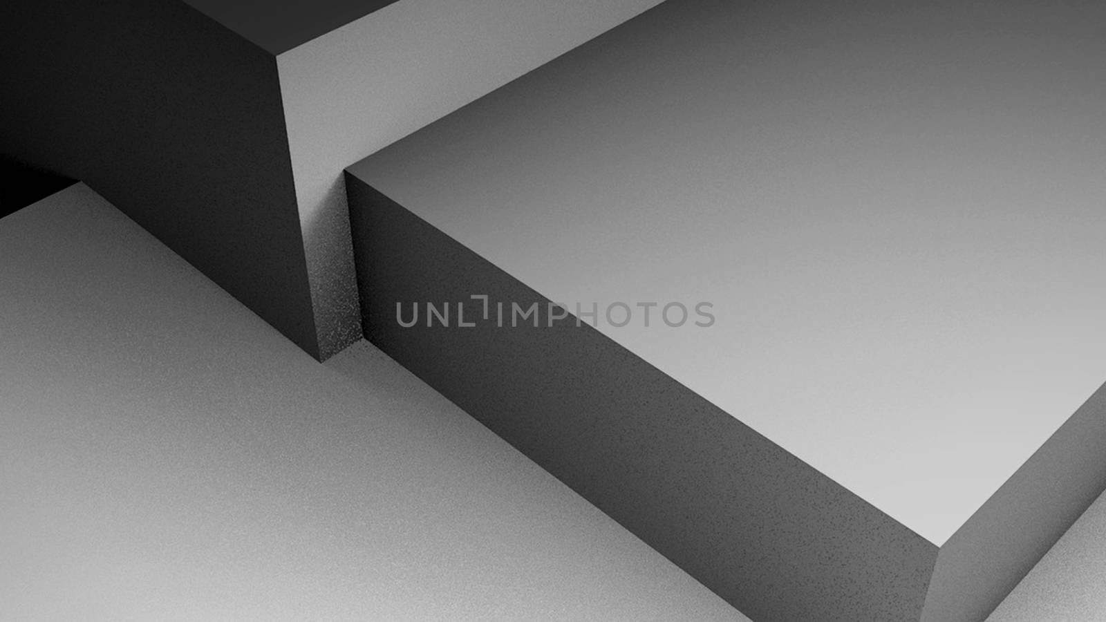 Abstract background with overlapping white cubes. 3d rendering