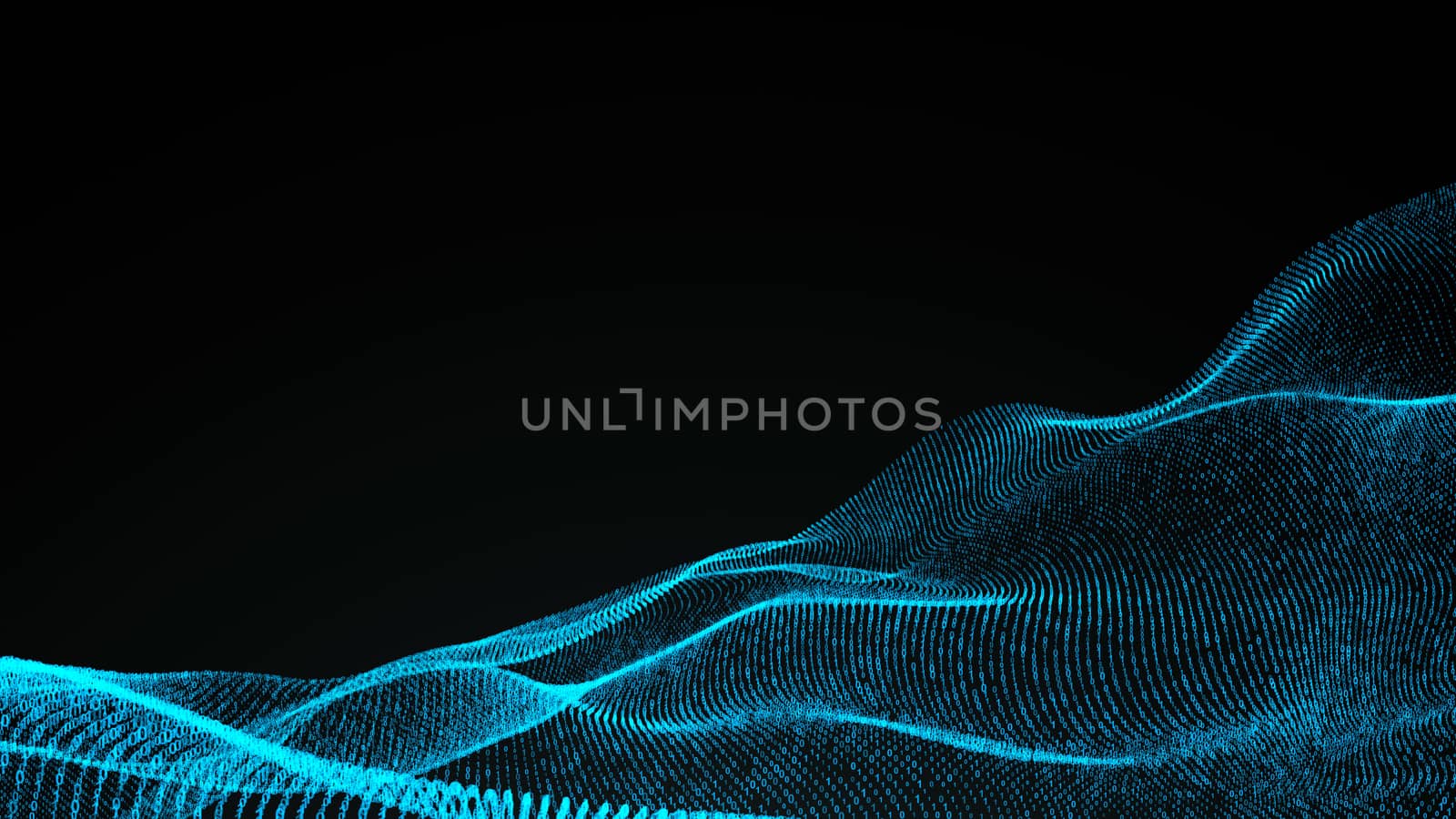 Abstract background with digital numbers. 3d rendering.