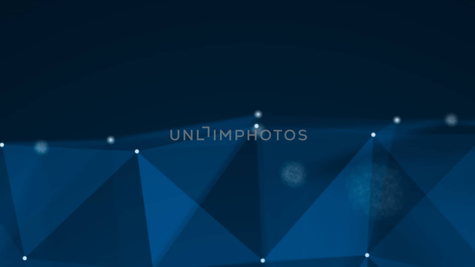 Abstract Polygonal Space Background with Connecting Dots and Lines. 3d rendering.