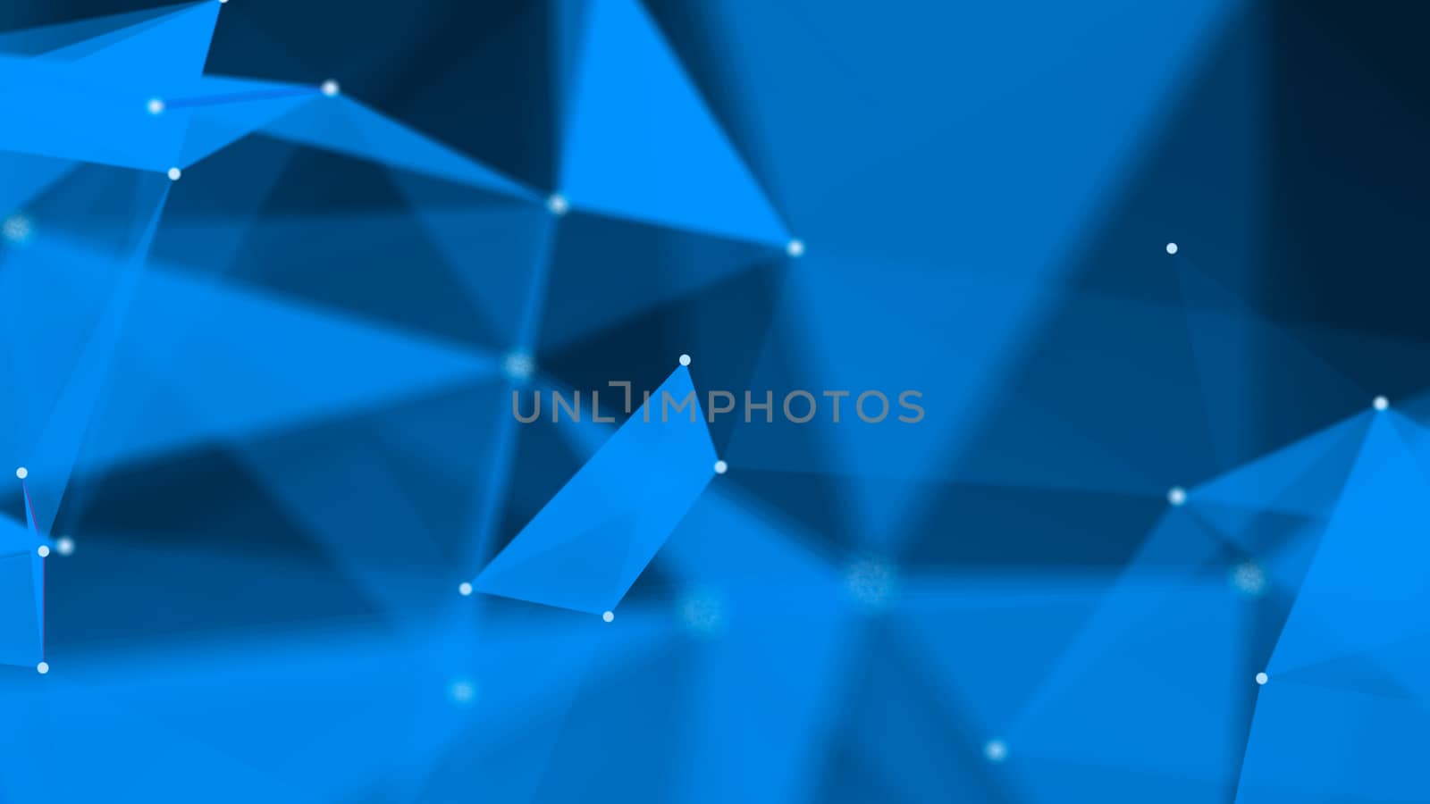 Abstract Polygonal Space Background with Connecting Dots and Lines. 3d rendering.