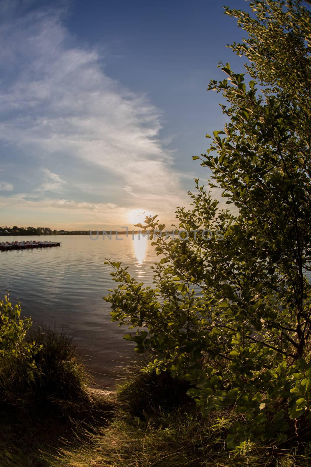 Sunset at lake Murner See in Bavaria by sandra_fotodesign