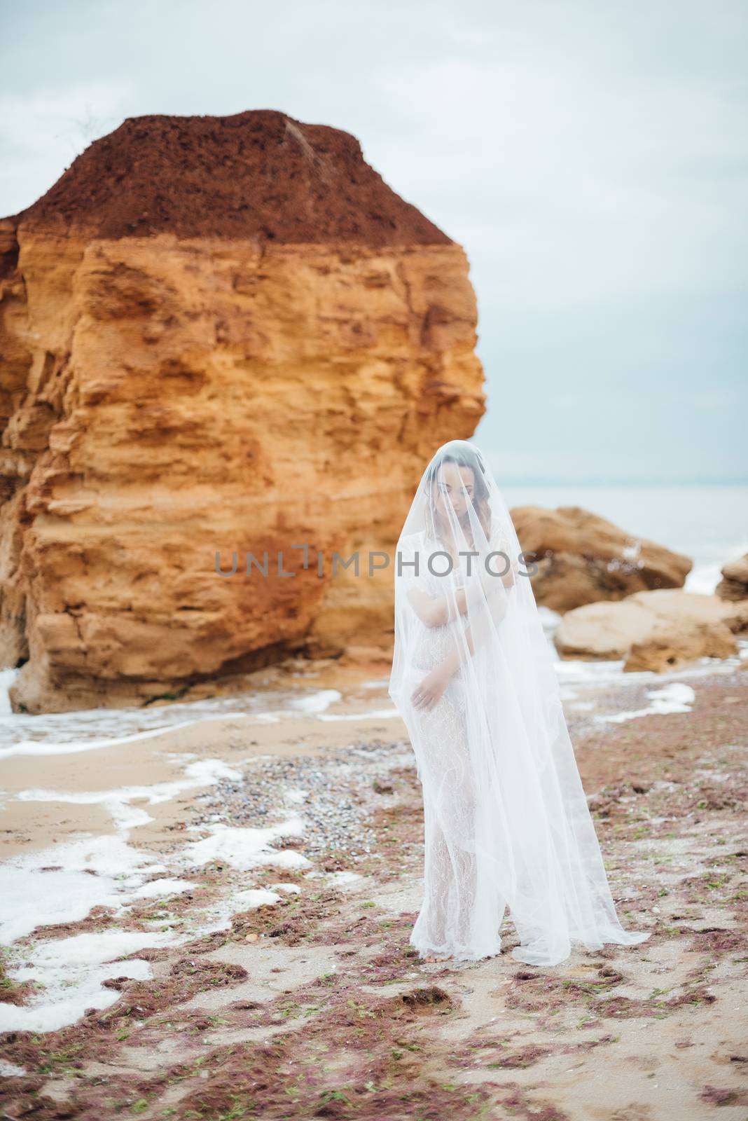 bride in her underwear and a dressing gown by Andreua