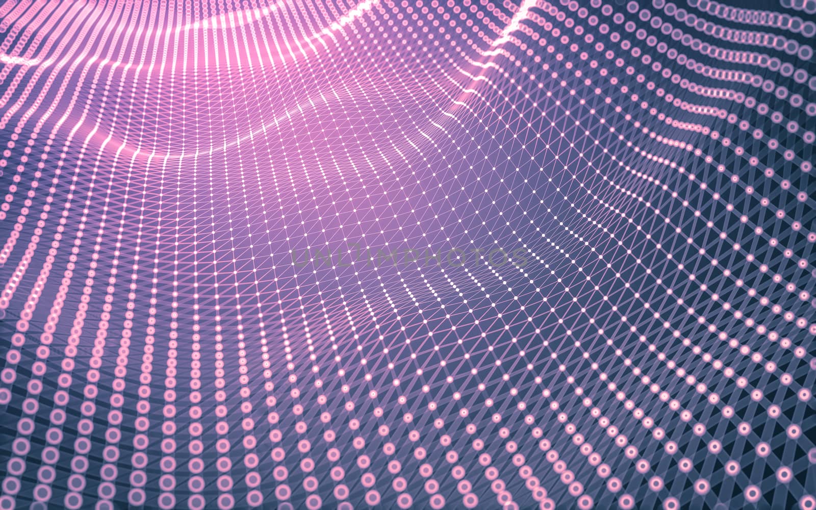 Abstract polygonal space low poly dark background with connecting dots and lines. Connection structure. 3d rendering