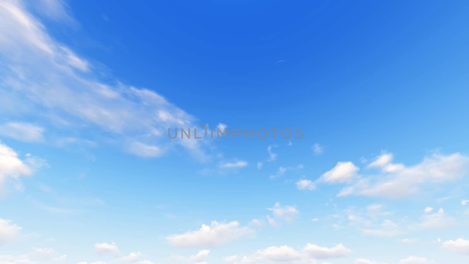 Cloudy blue sky abstract background, blue sky background with tiny clouds, 3d illustration