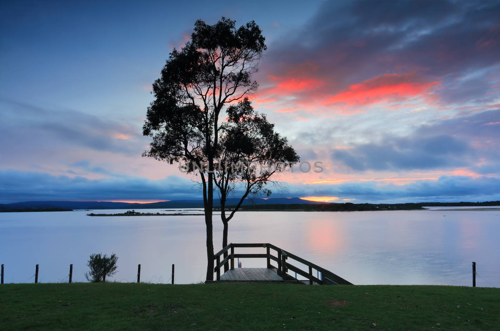 Dawn skies with soft cool hues over Mallacoota, Australia