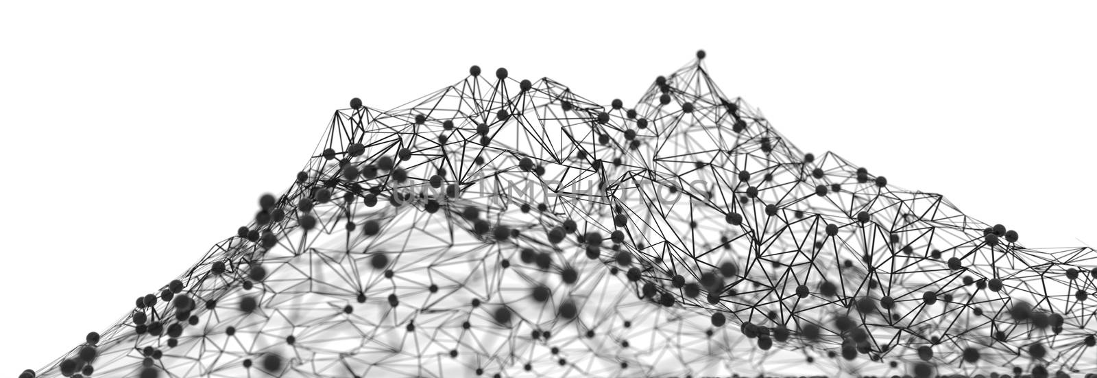 Concept of Network or Internet Communication. 3d illustration. White background