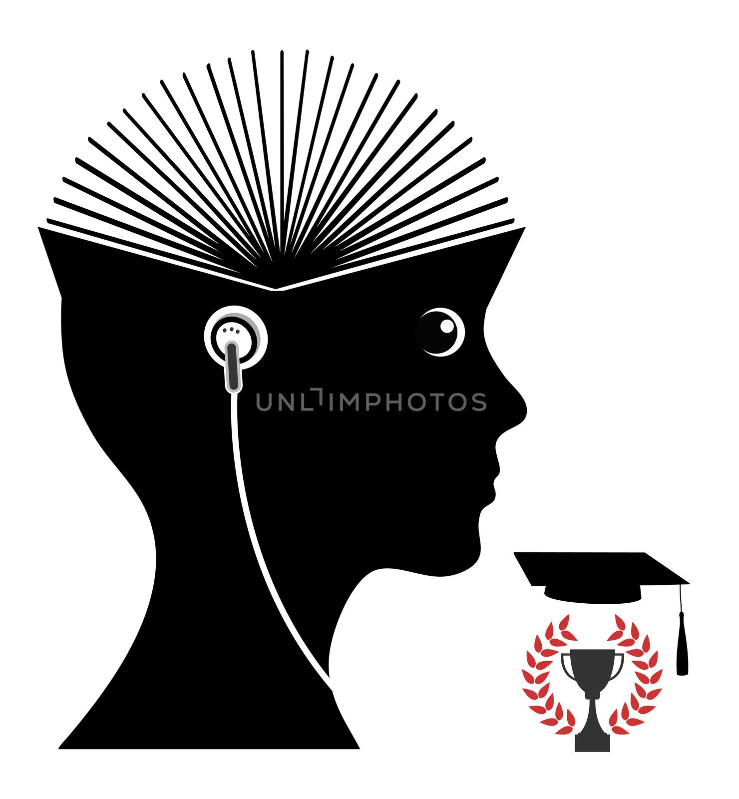 Student listening to audio book to prepare for exams
