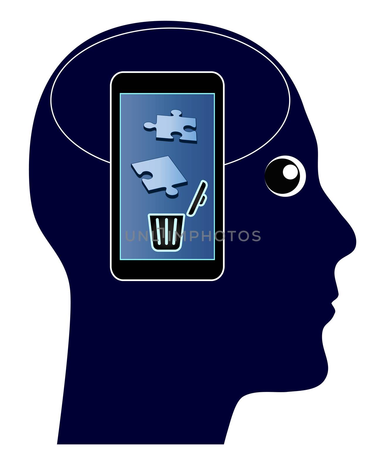 The overuse of mobile phones with damaging side effects of your brain