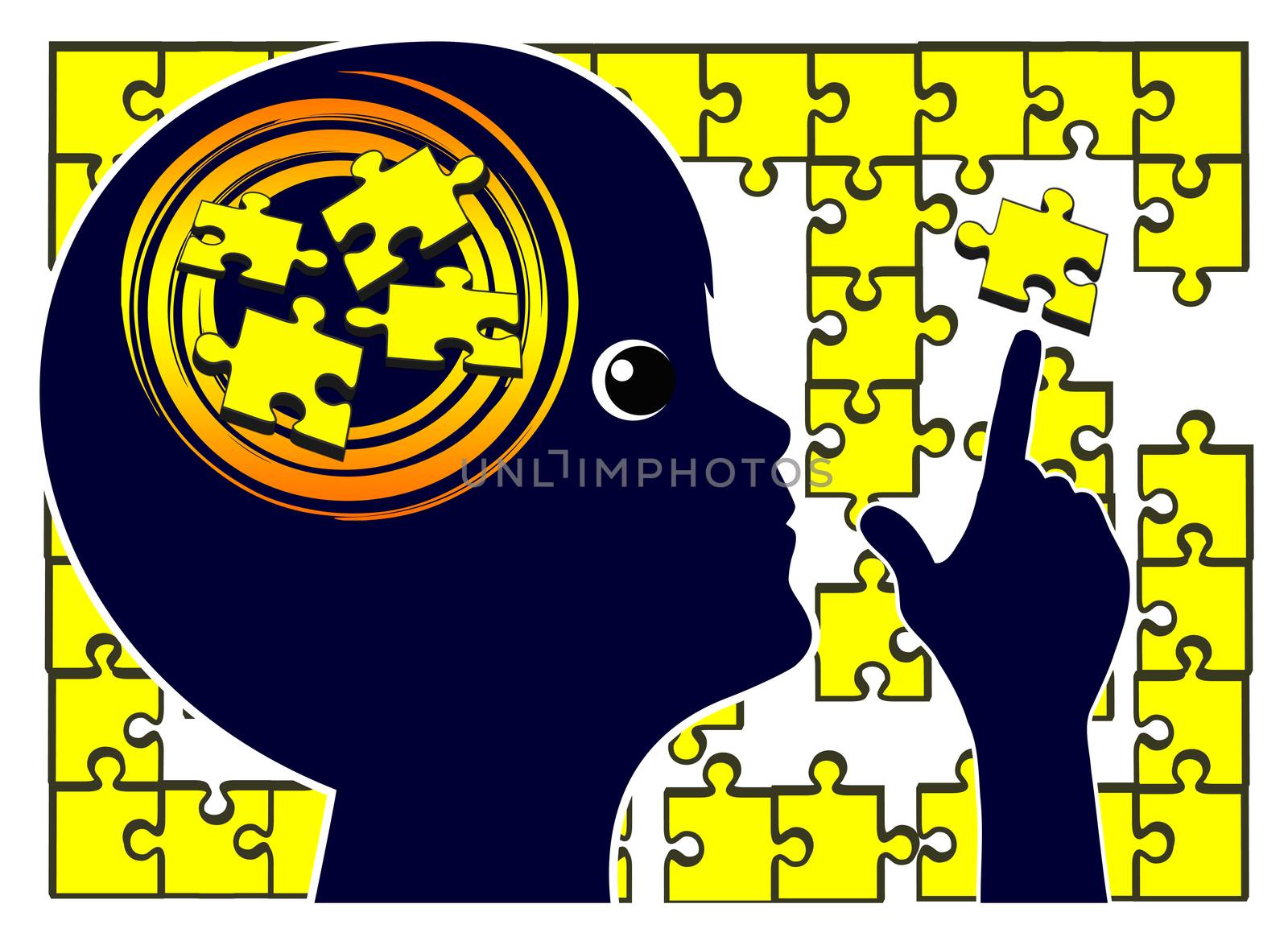 Puzzles are brain teasers for kids in early childhood education