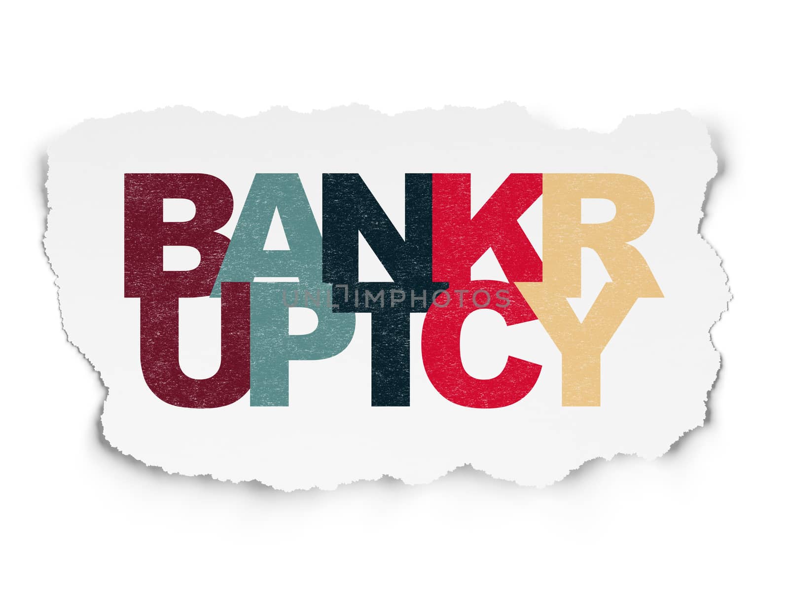 Law concept: Painted multicolor text Bankruptcy on Torn Paper background