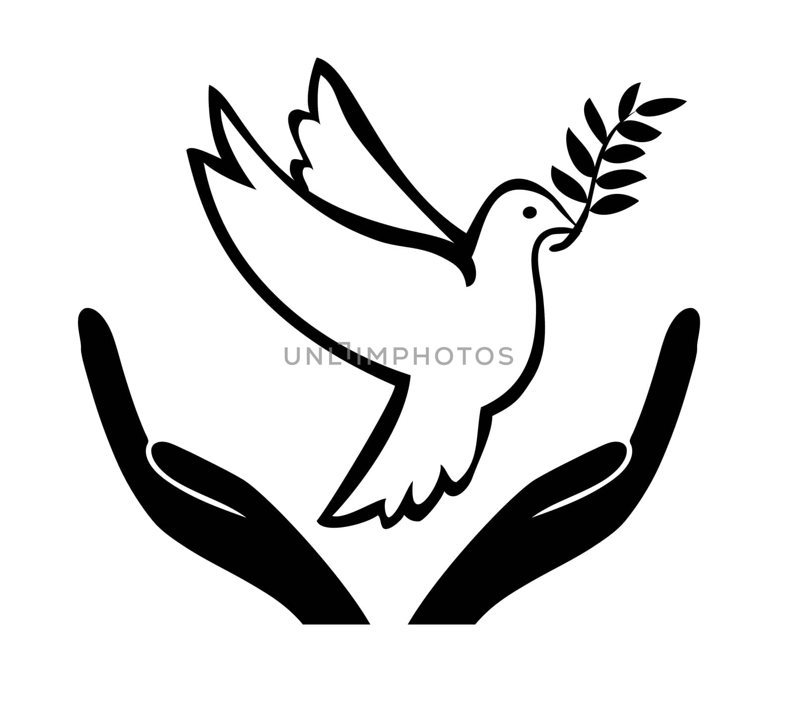 Symbol and appeal to achieve a peaceful solution