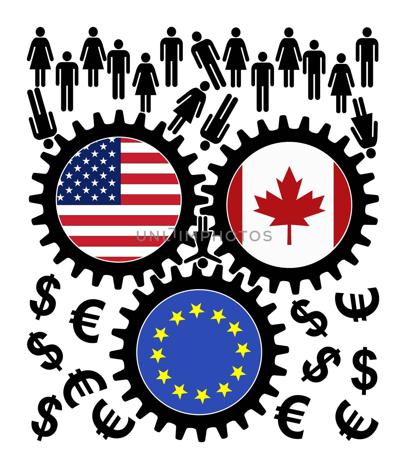 People in fear of the free trade agreement between Canada and the European Union