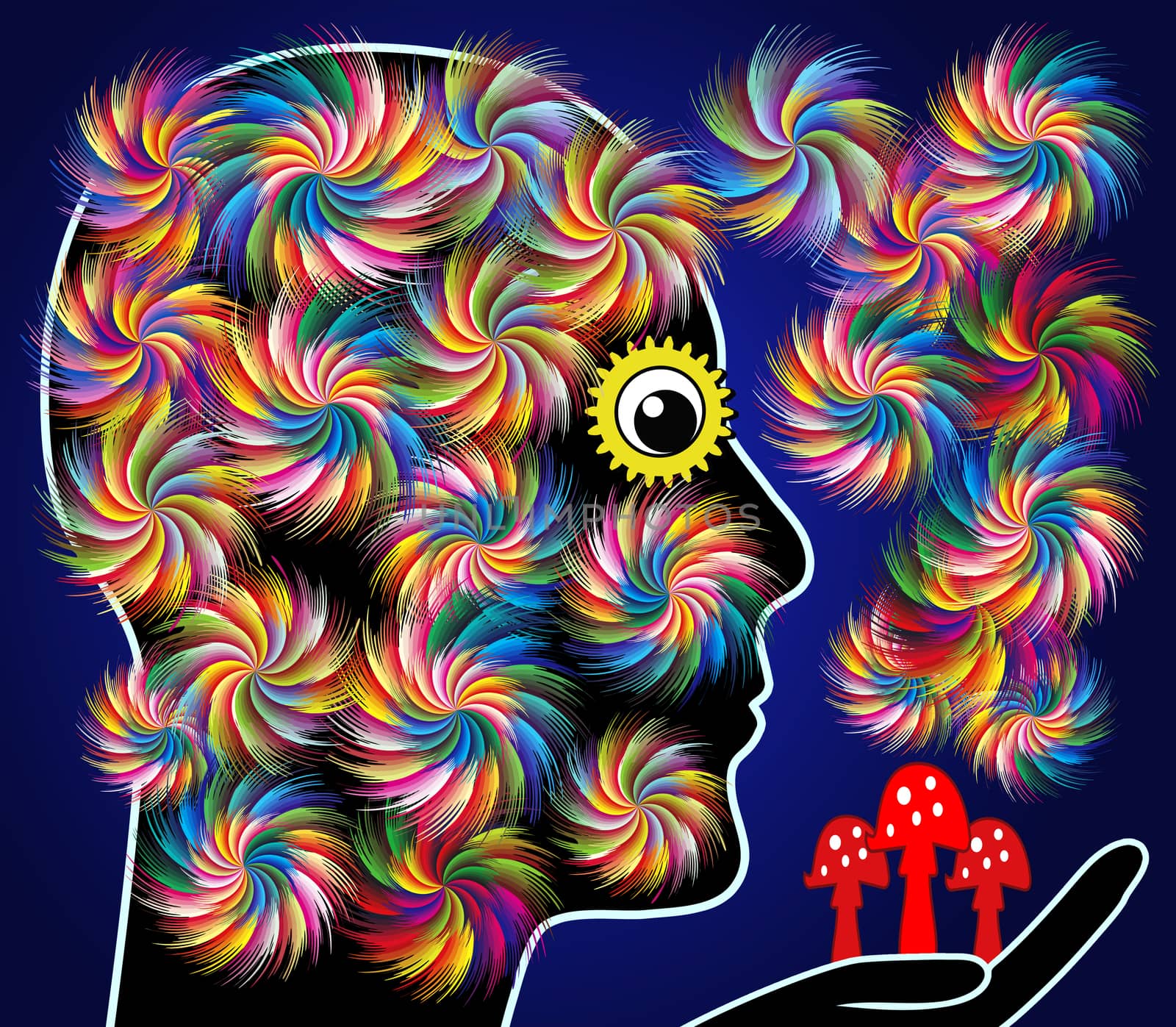 Person falls into euphoria after consuming psychedelic mushrooms