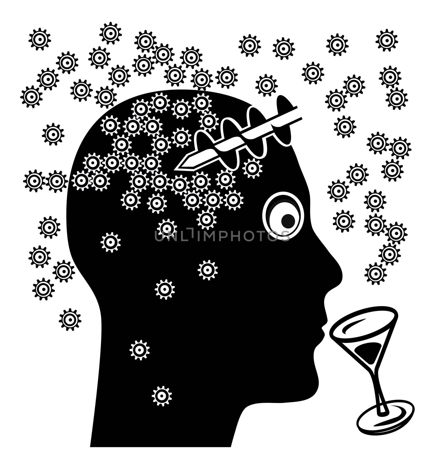 Alcoholic drinks affect the ability to think