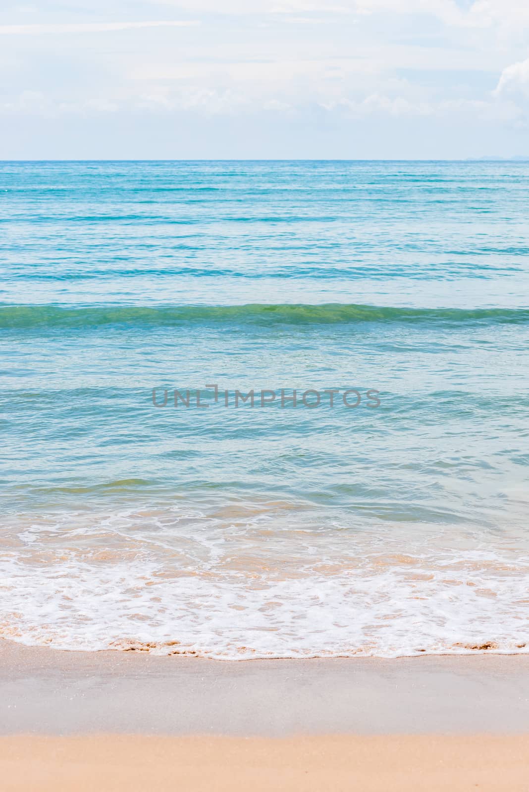 clean sea with turquoise water off the coast of Krabi, Thailand