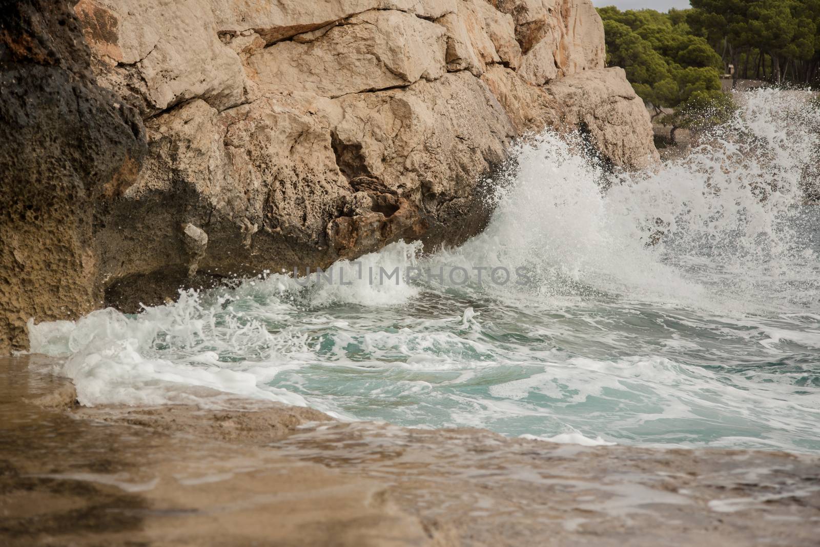 Wave on the coast of Mallorca
 by sandra_fotodesign