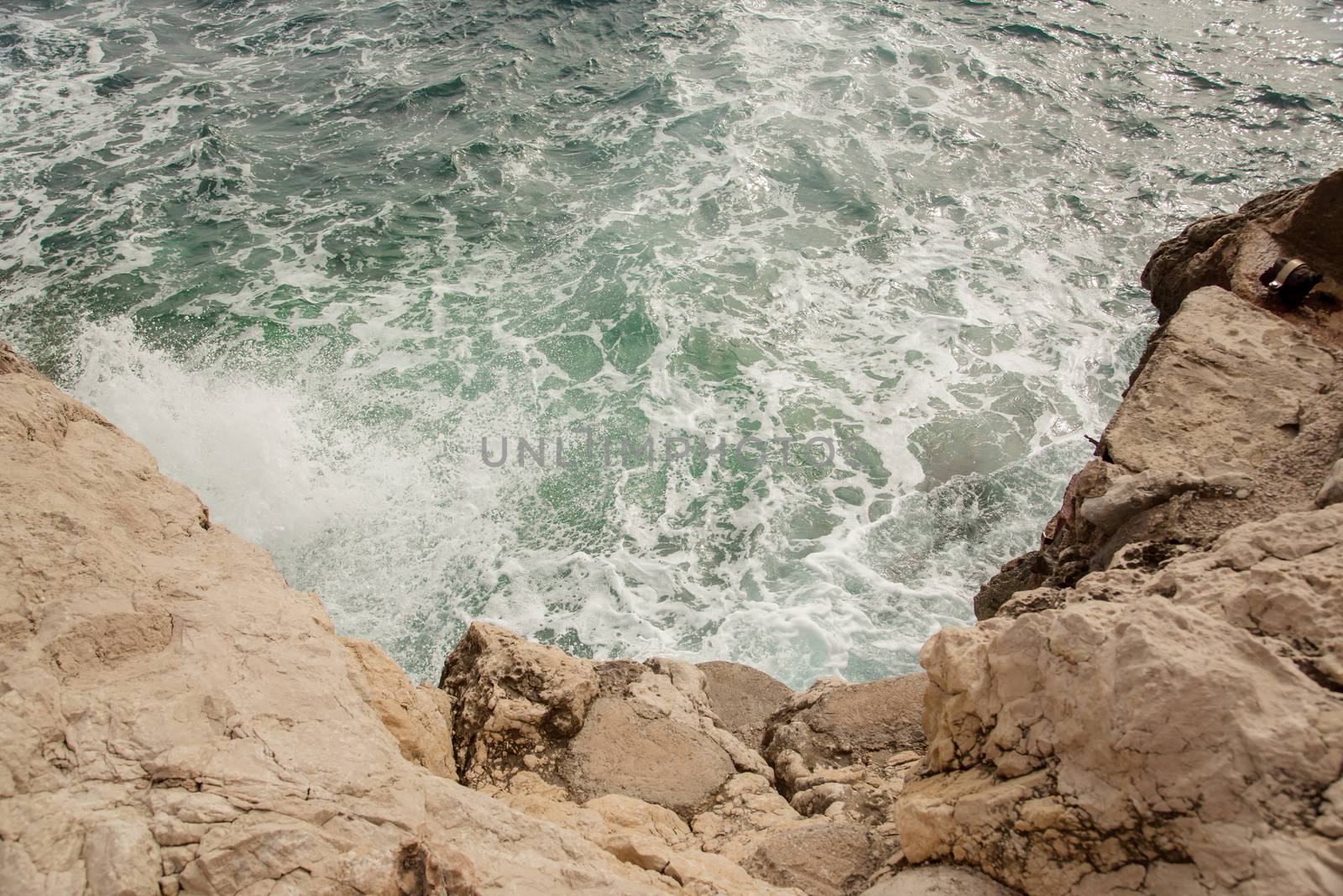 Wave on the coast of Mallorca
