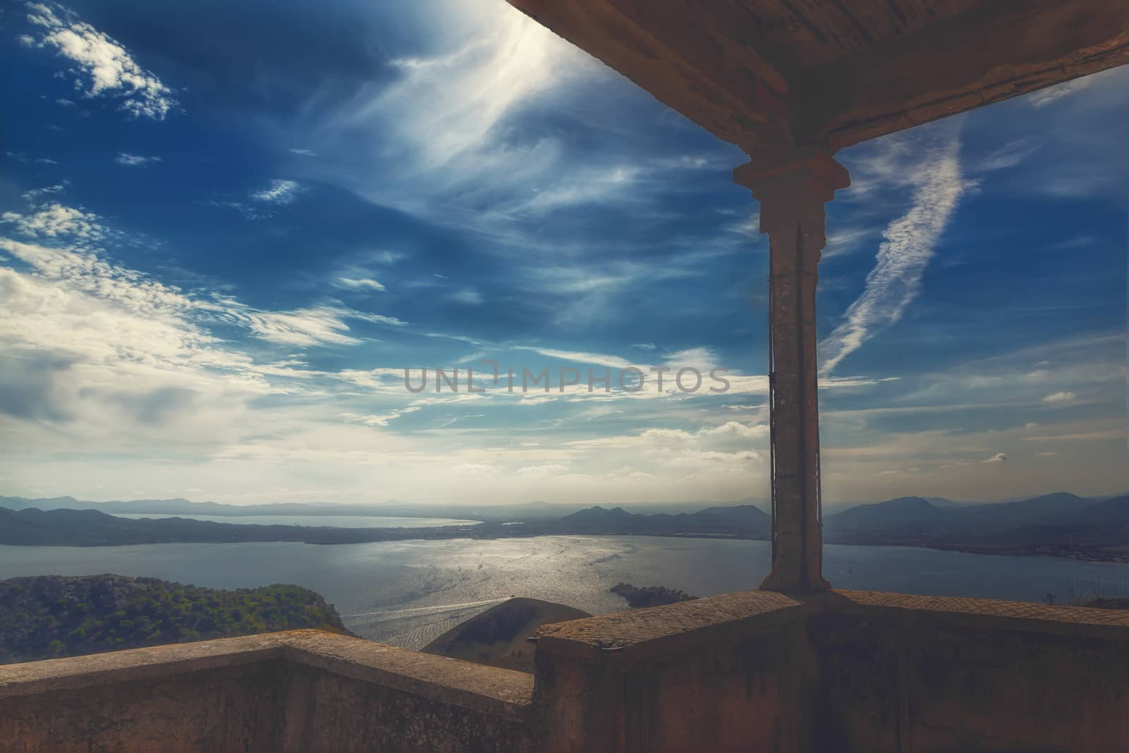 A view to the sea with blue sky, Mallorca by sandra_fotodesign