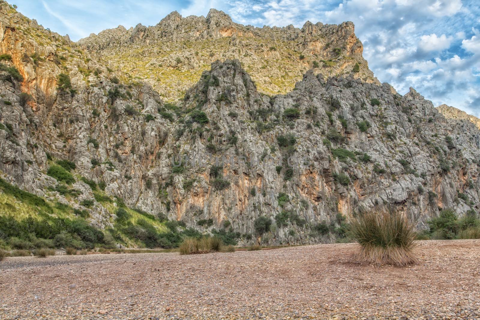 The ravine of torrent de Pareis on Mallorca