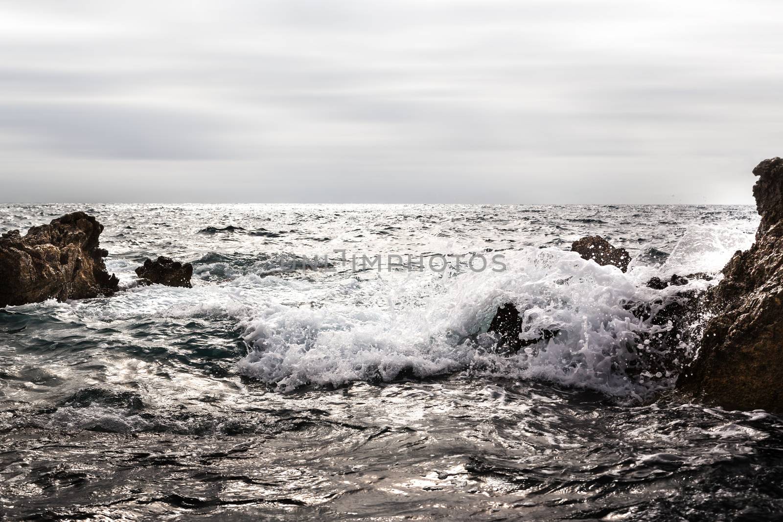 Wave on the coast of Mallorca