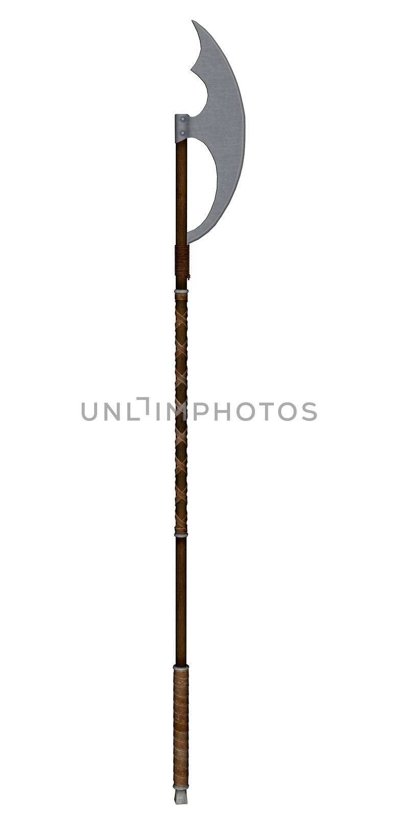 Bardiche weapon - 3D render by Elenaphotos21