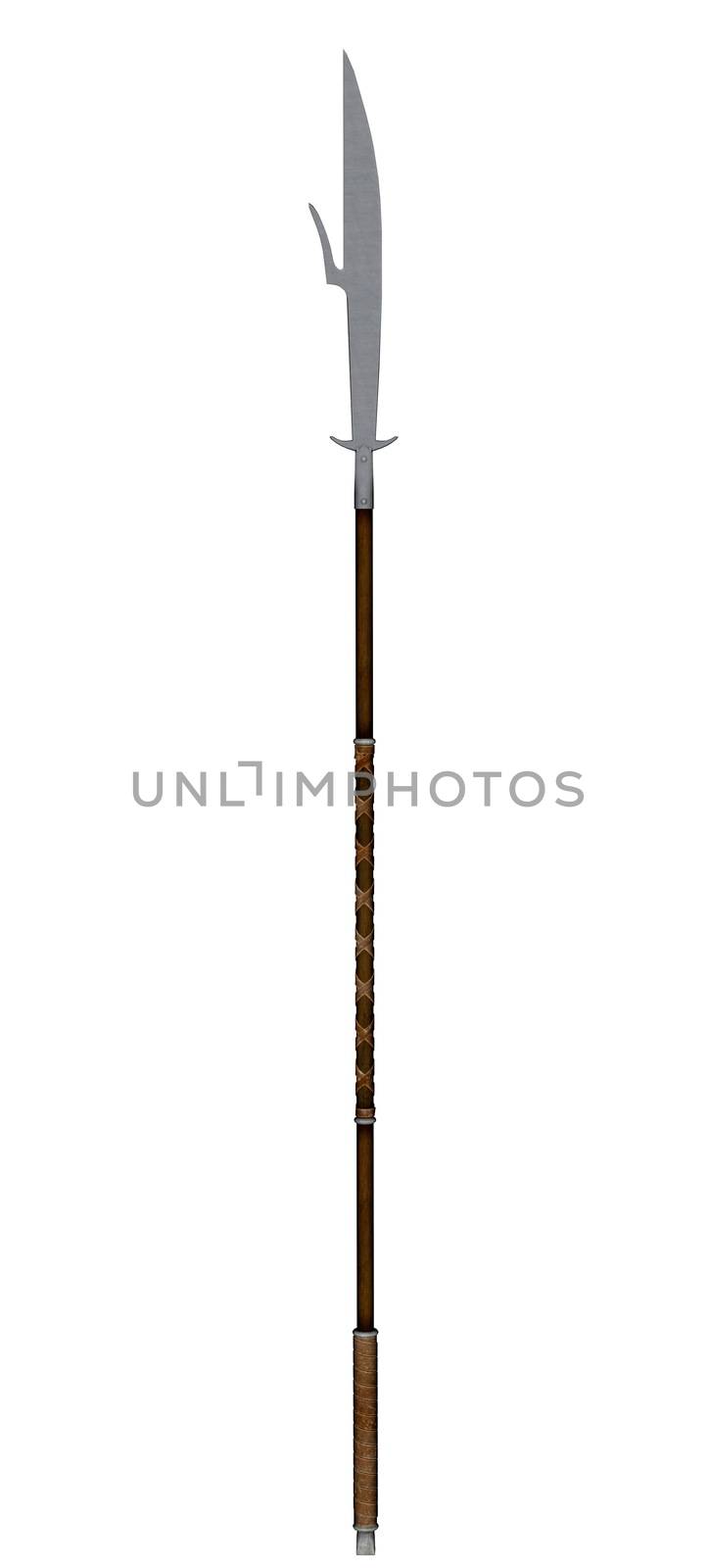 Glaive weapon isolated in white background - 3D render