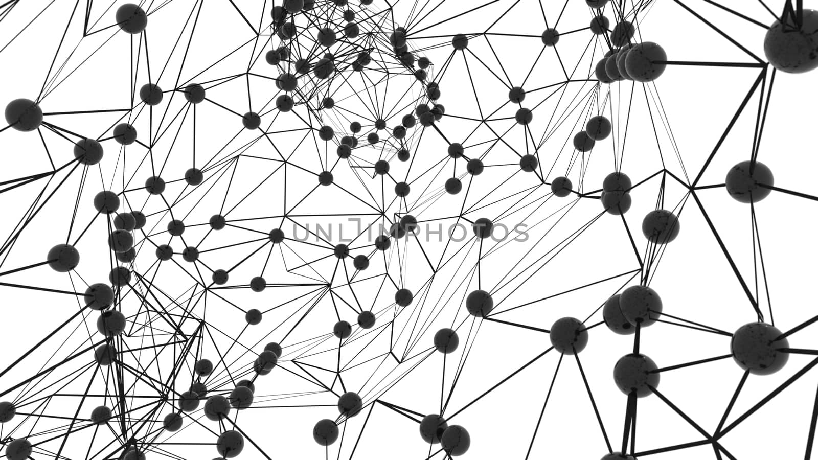 Molecule And Communication Background. Network Concept. 3D Rendering