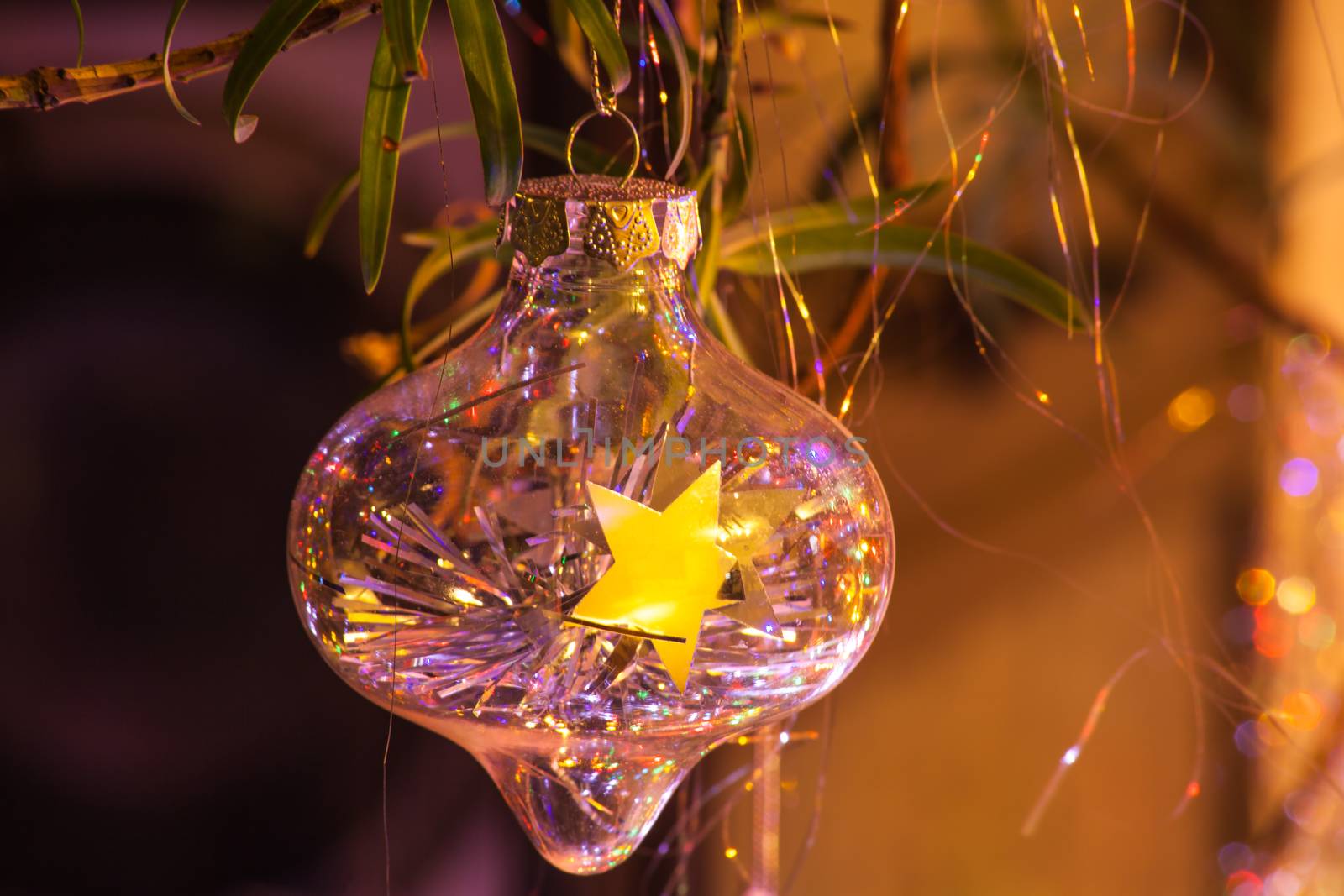 Glass ball Christmas decoration.