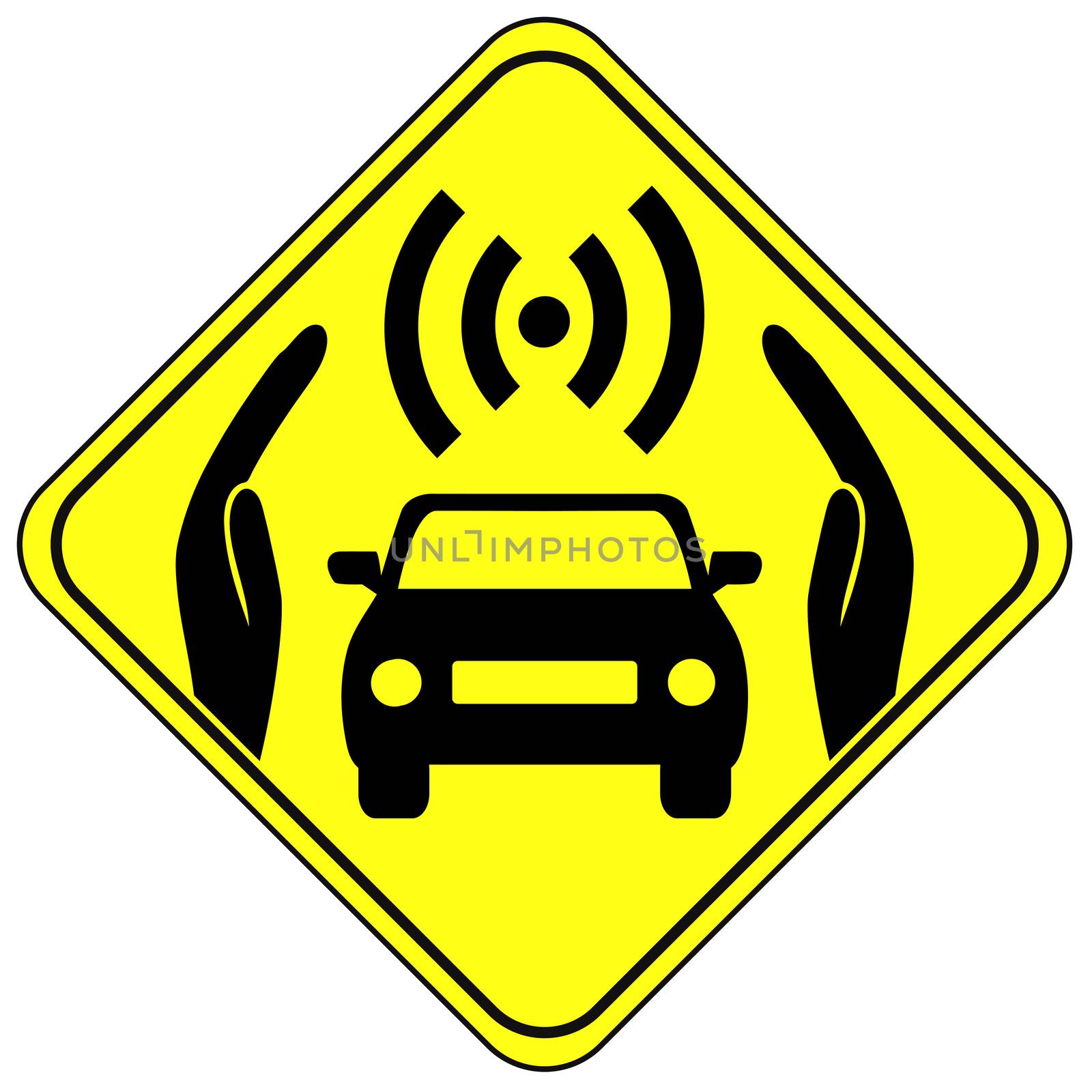 Concept sign for autonomous cars and driver safety