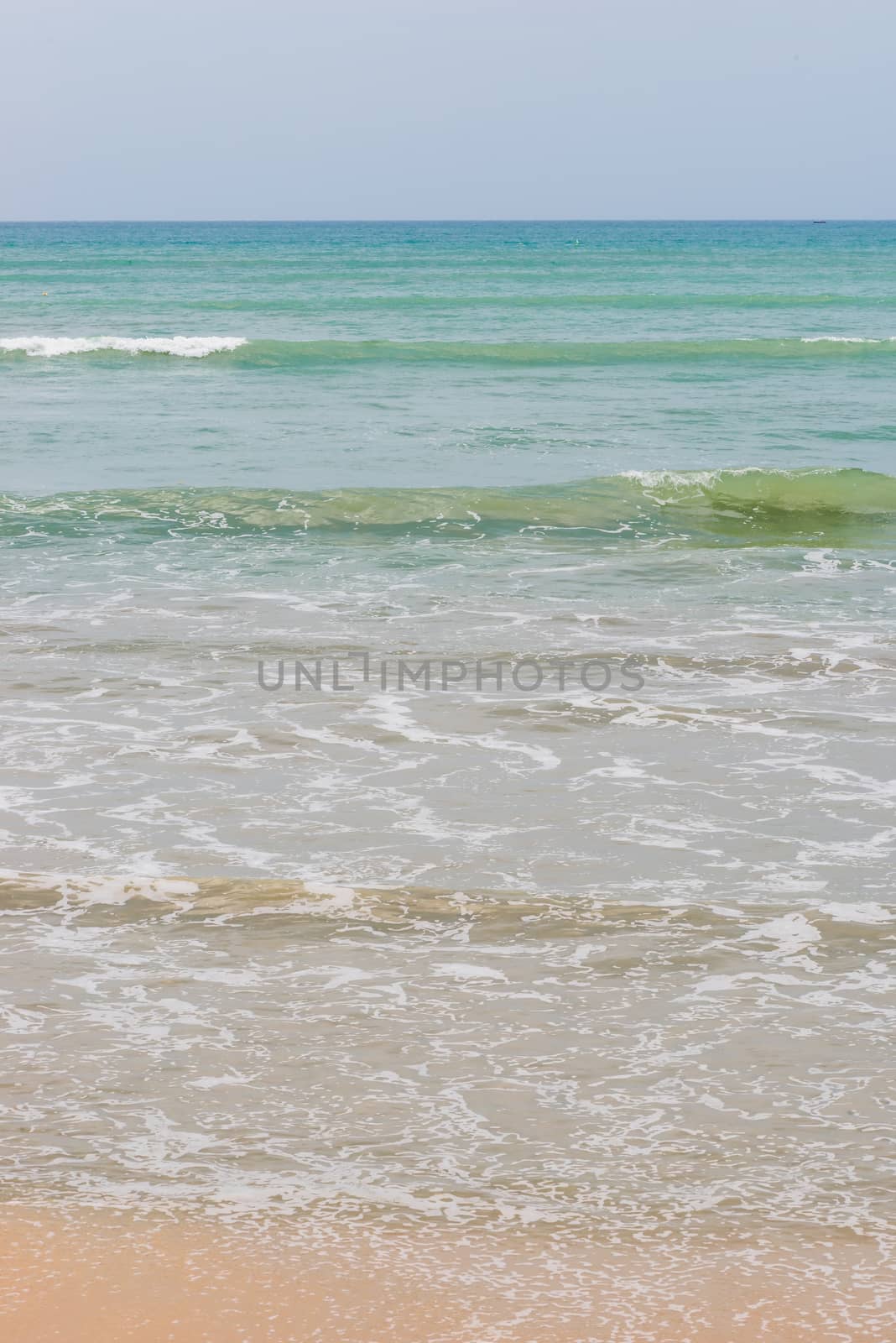 waves in the frame, sea landscape orientation vertical