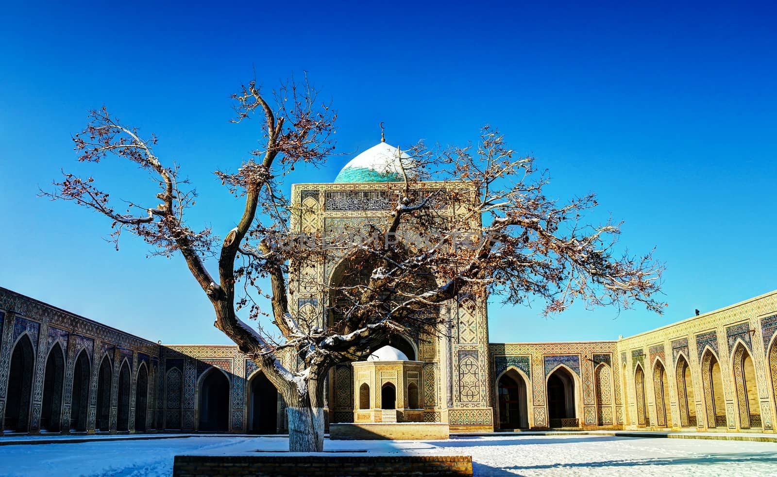 Mosque Kalyan courtyard in Bukhara, Uzbekistan by homocosmicos