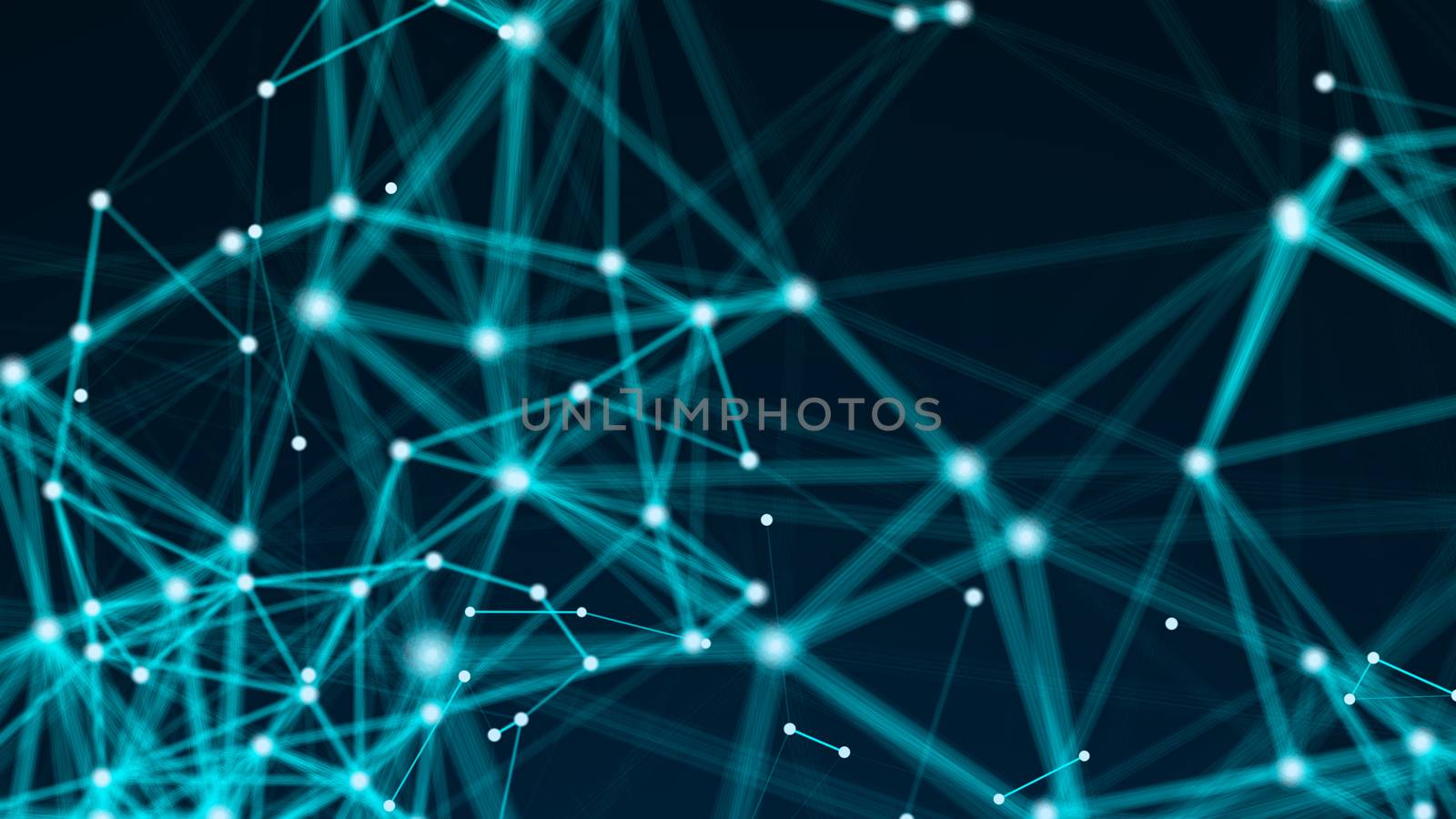 Abstract connection dots. Technology background. Digital drawing blue theme. Network concept by nolimit046