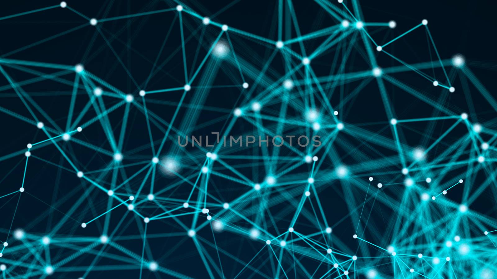 Abstract connection dots. Technology background. Digital drawing blue theme. Network concept by nolimit046