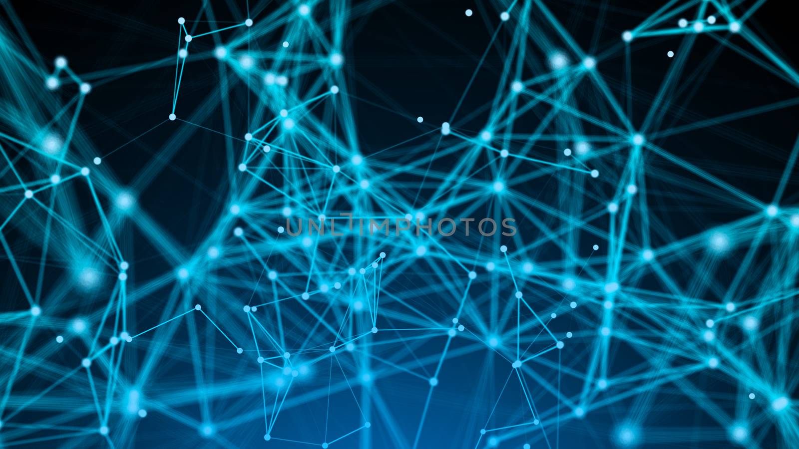 Abstract connection dots. Technology background. Digital drawing blue theme. Network concept by nolimit046