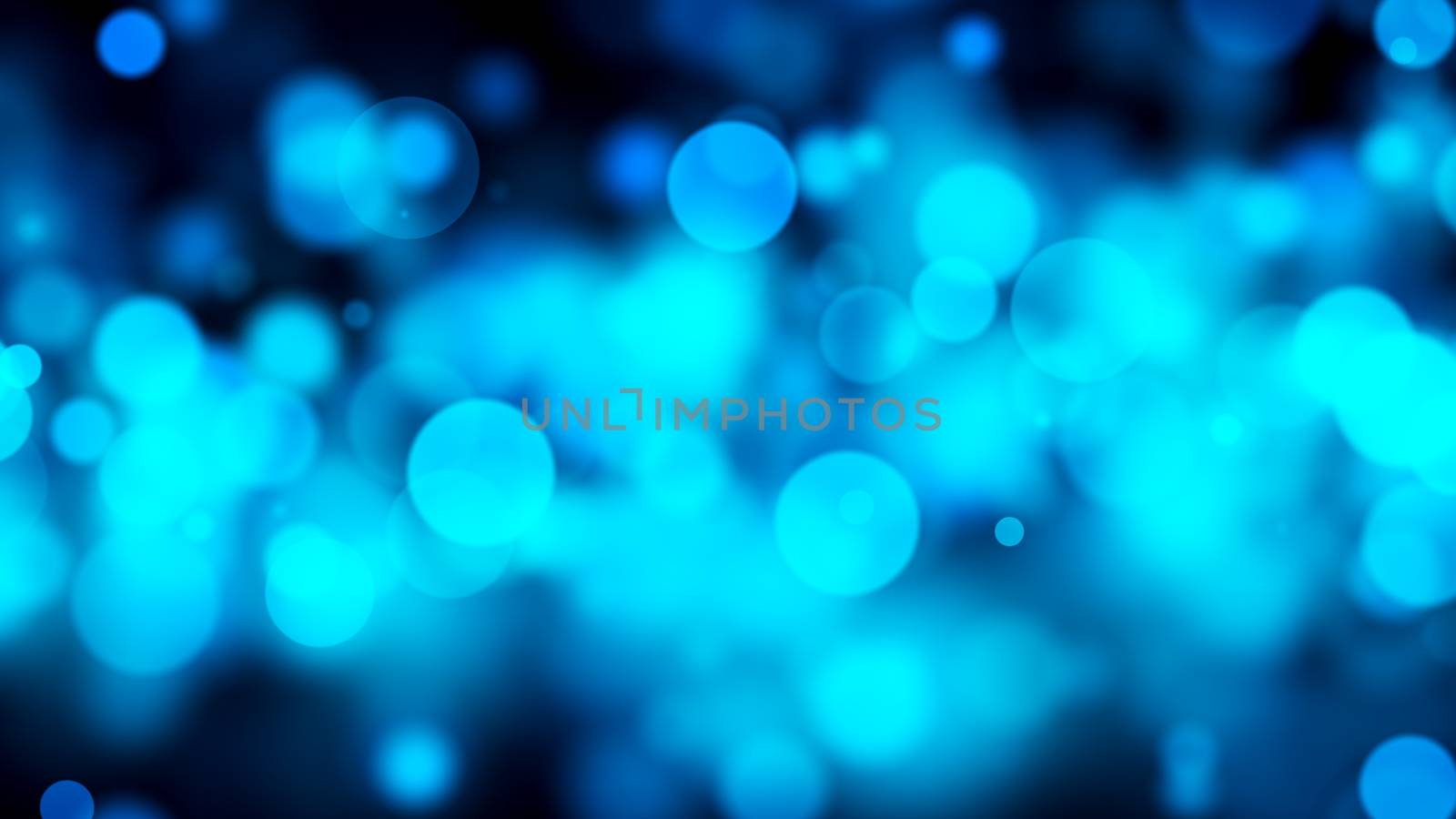 Blue bokeh background. Digital illustration. 3d rendering