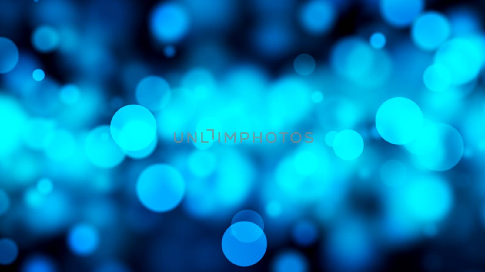 Blue bokeh background. Digital illustration by nolimit046