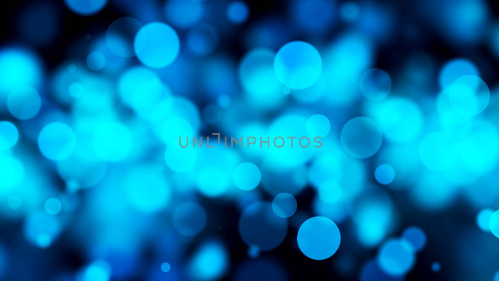 Blue bokeh background. Digital illustration. 3d rendering