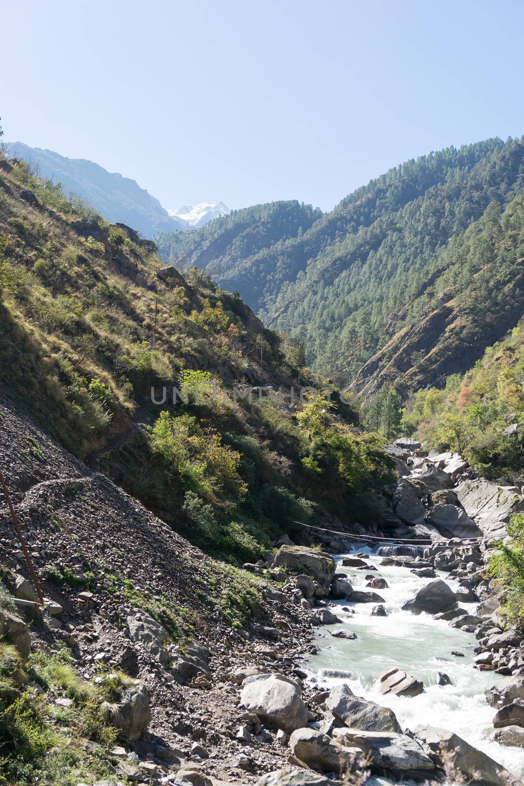 Mountain river in Nepal Himalaya by javax