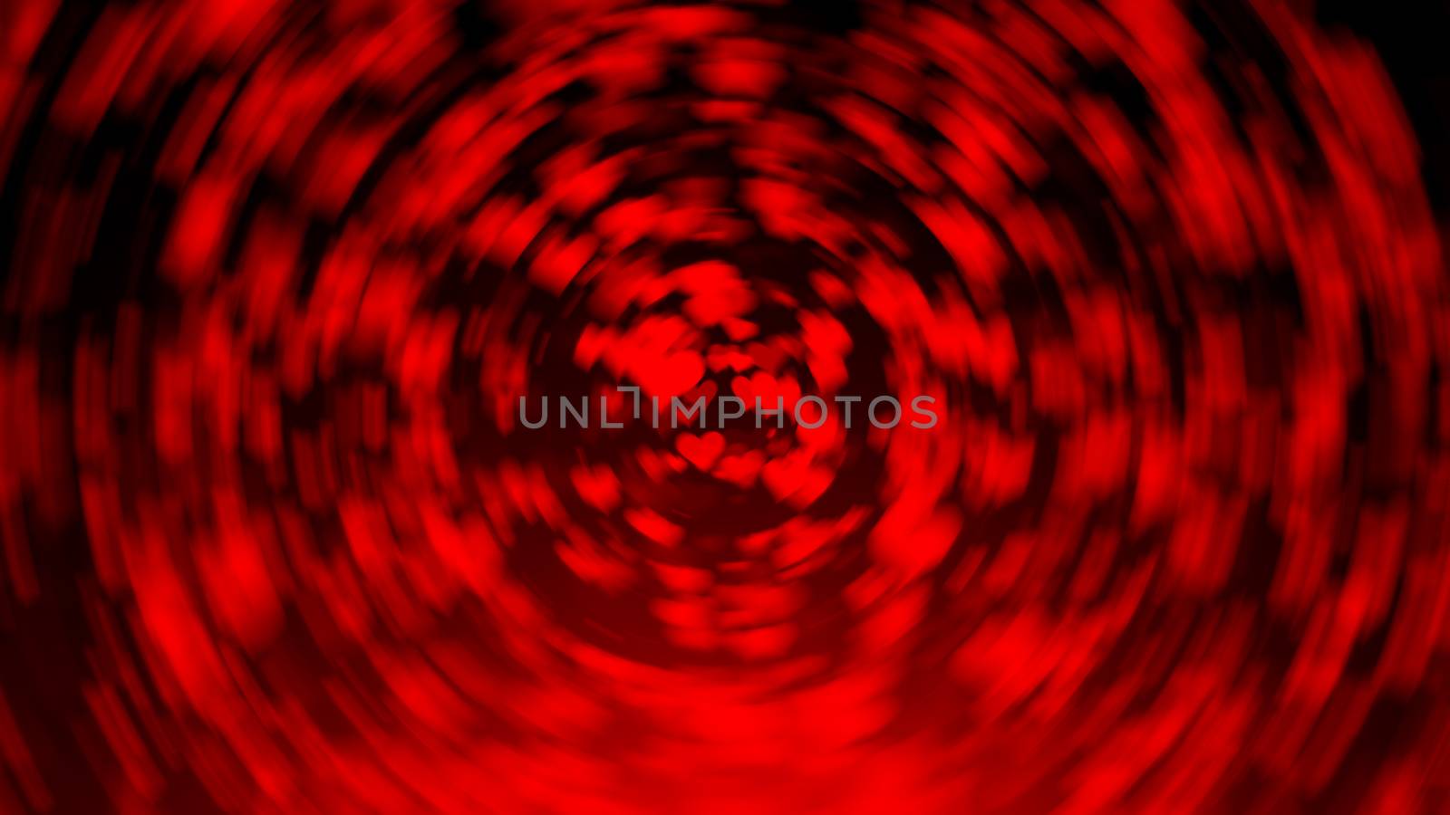 Abstract background with radial blur hearts. Digital illustration by nolimit046