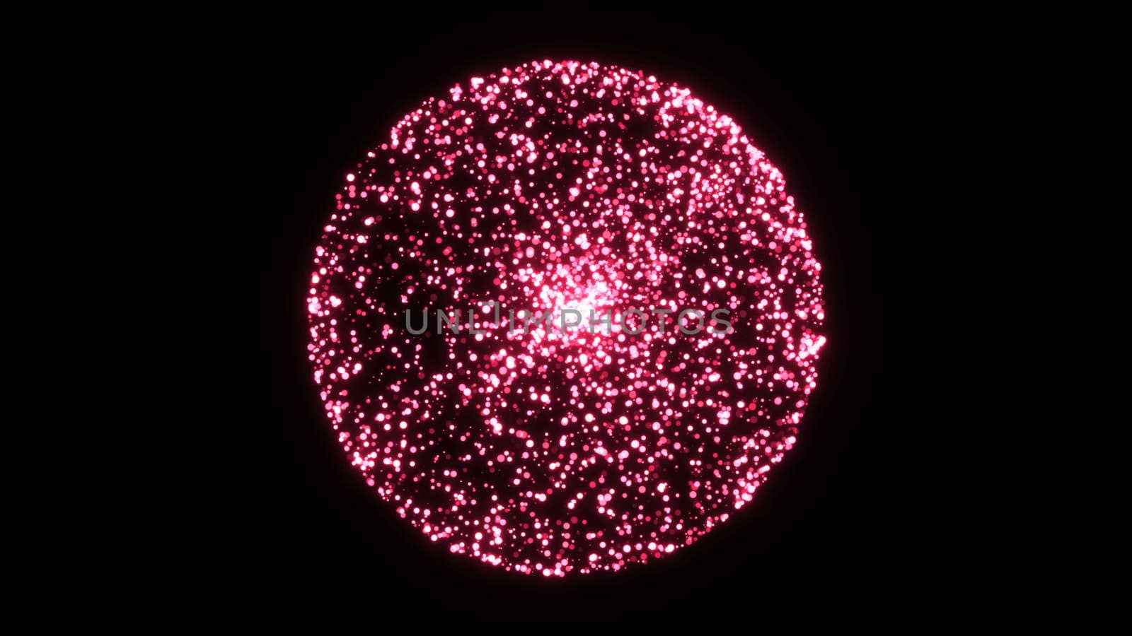 Abstract background with sphere particles. Digital 3d rendering backdrop. 3d rendering