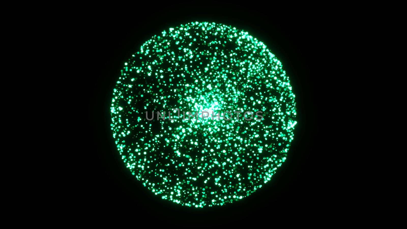 Abstract background with sphere particles. Digital 3d rendering backdrop. 3d rendering