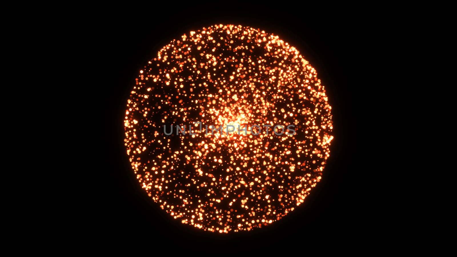 Abstract background with sphere particles. Digital 3d rendering backdrop. 3d rendering