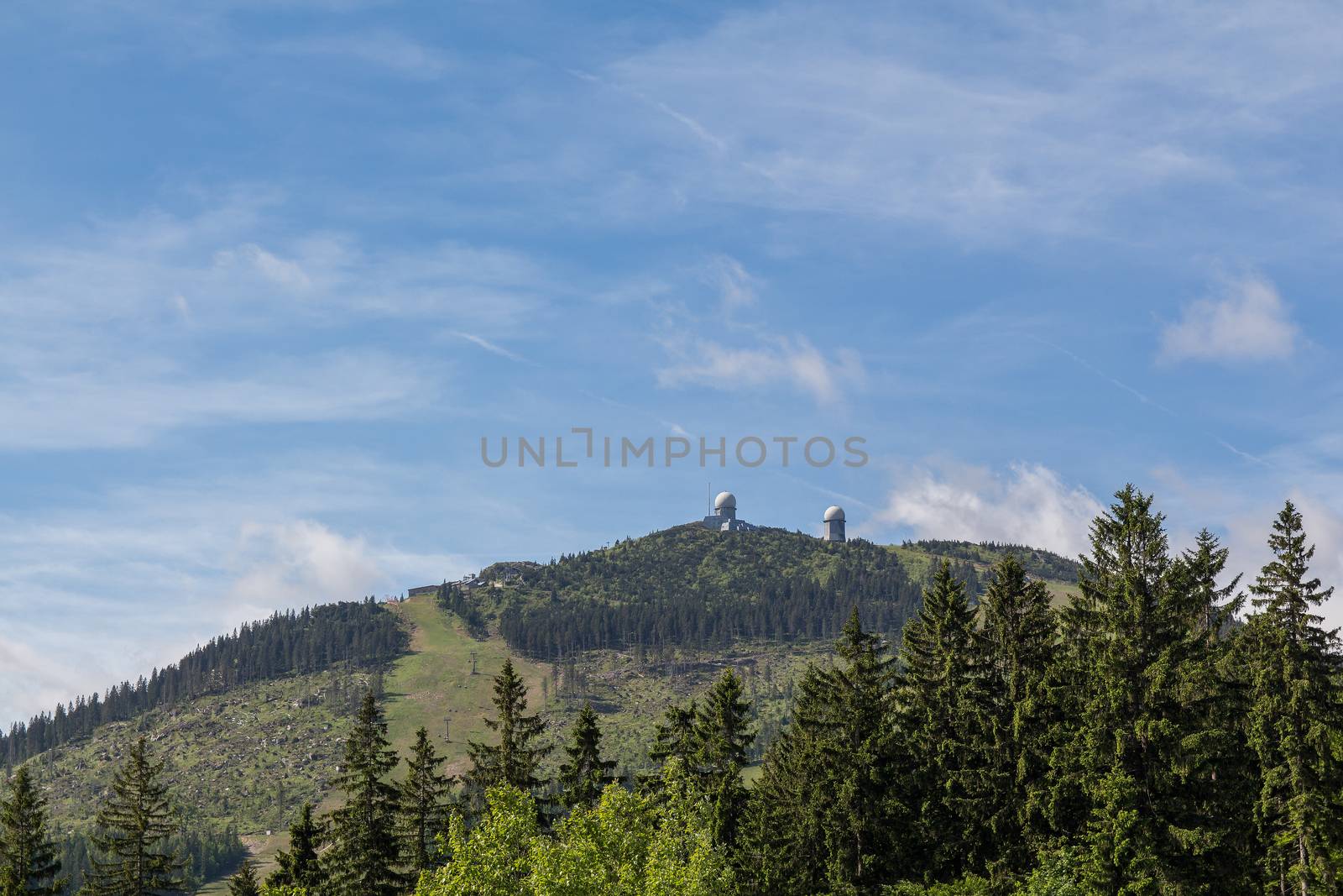 View to the great arber in summer with blue sky