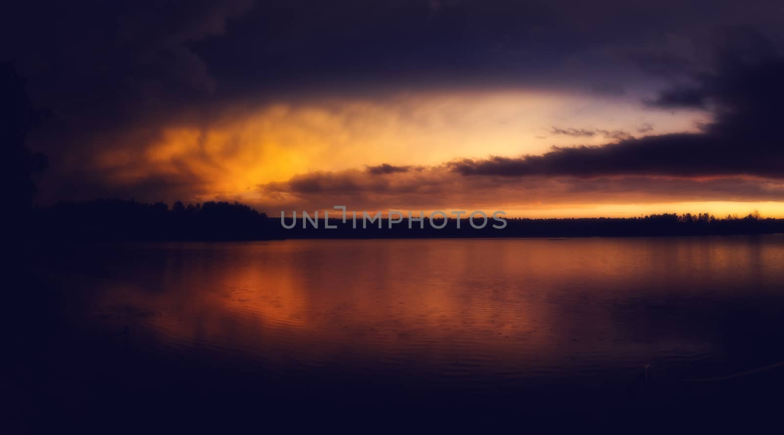 Sunset at the lake Murner See in Wackersdorf, Bavaria by sandra_fotodesign