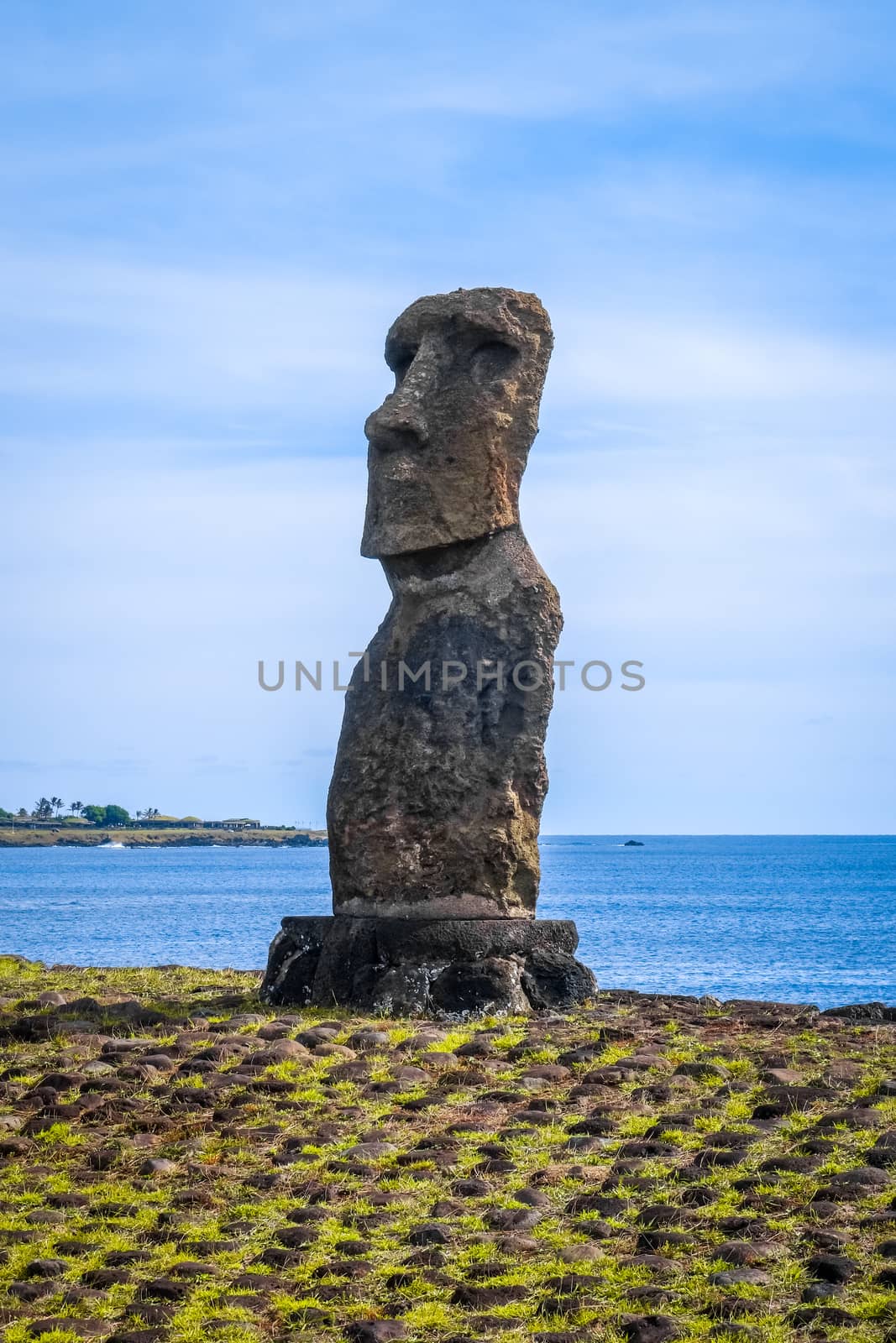 Moai statue, ahu akapu, easter island, Chile